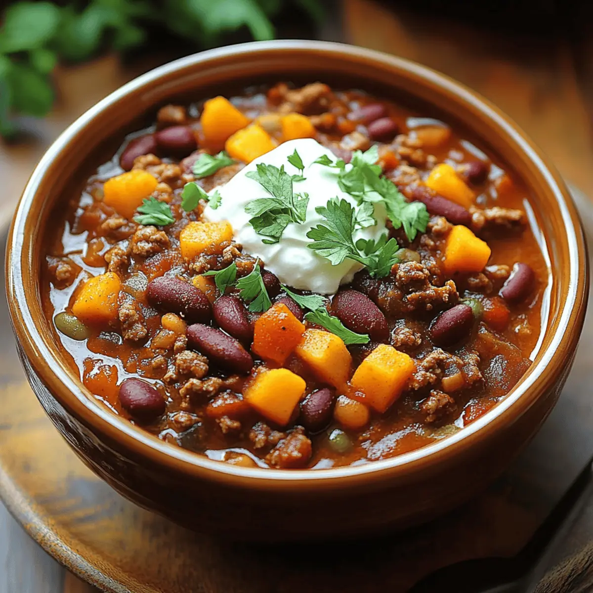 Hearty Beef Pumpkin Chili
