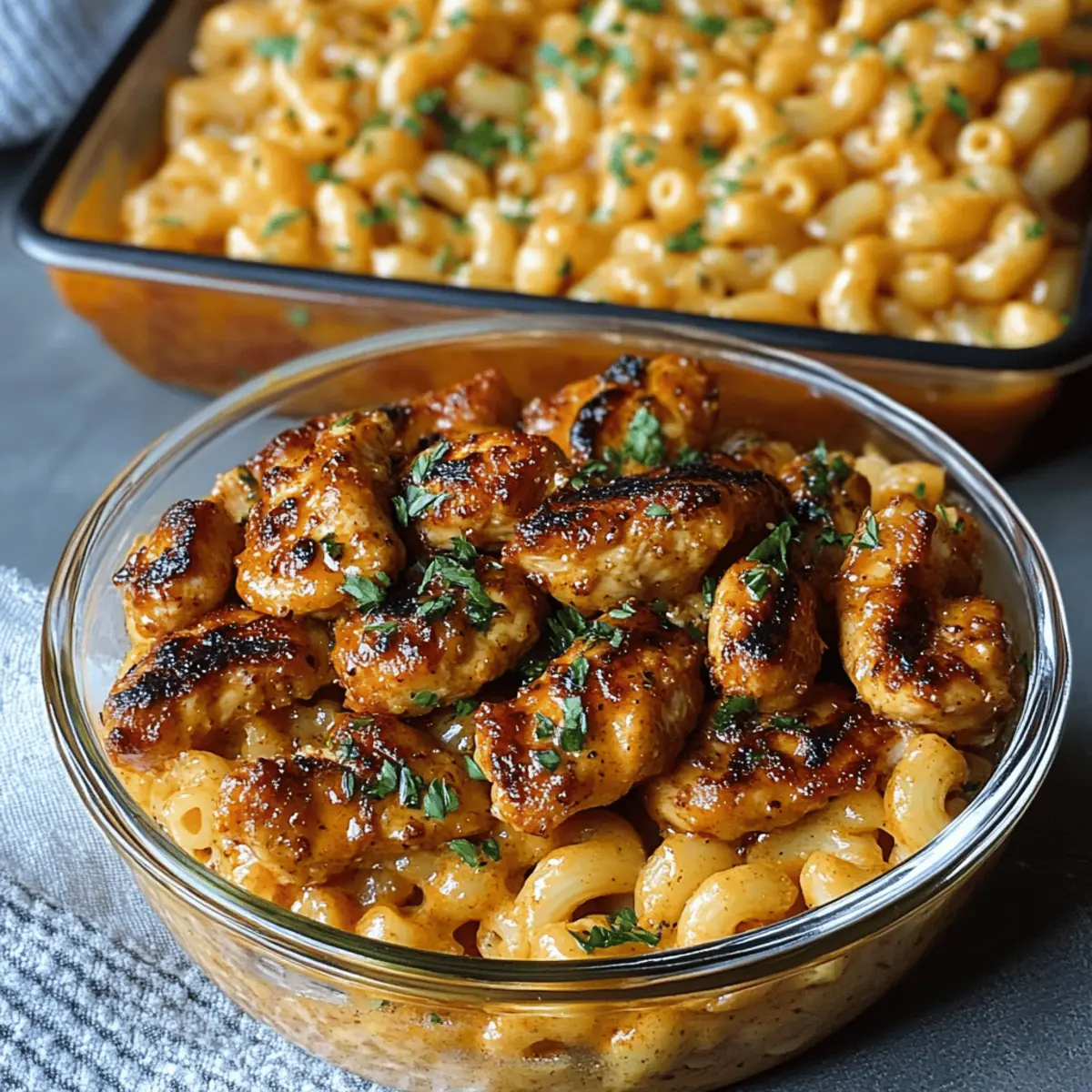 Honey Garlic Chicken & Creamy Protein Mac Cheese