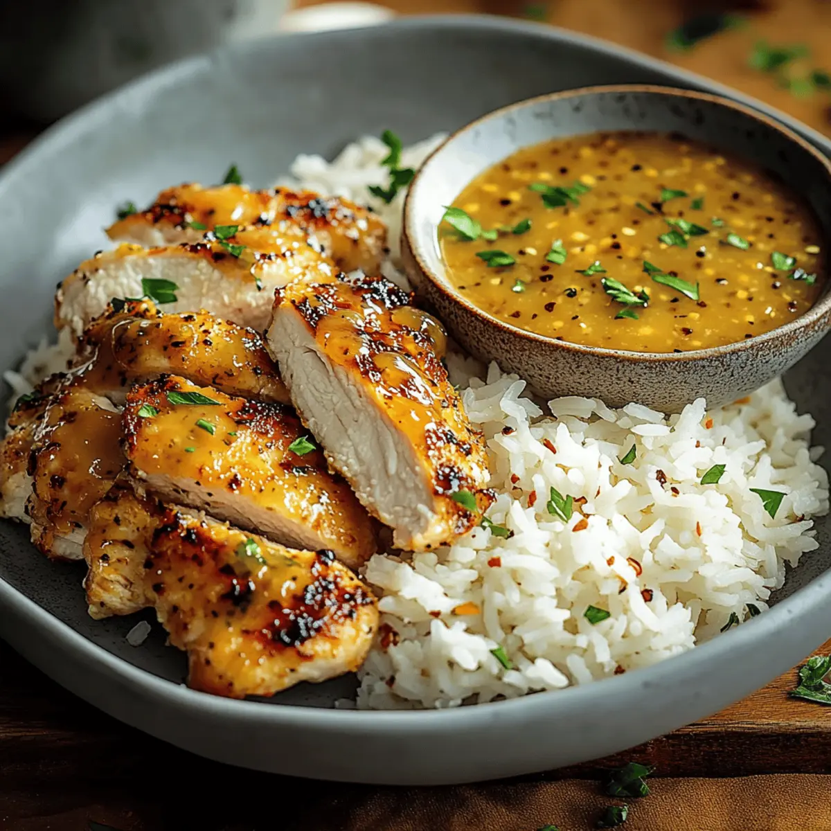 Honey Mustard Chicken with Rice