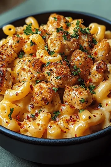 Honey Pepper Chicken Mac and Cheese