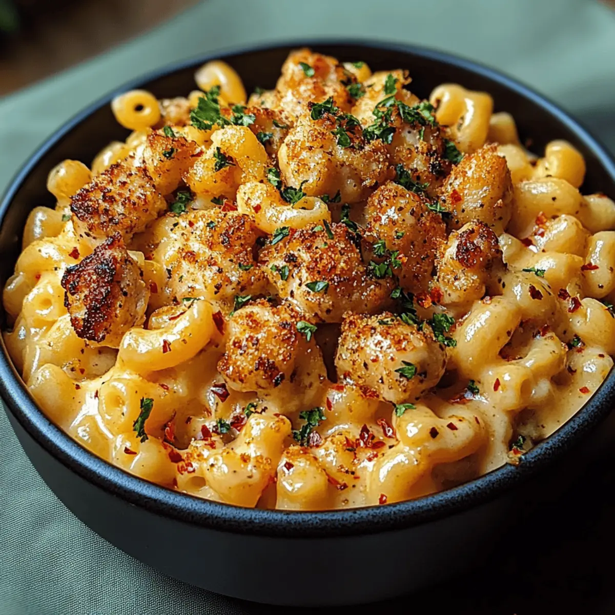 Honey Pepper Chicken Mac and Cheese