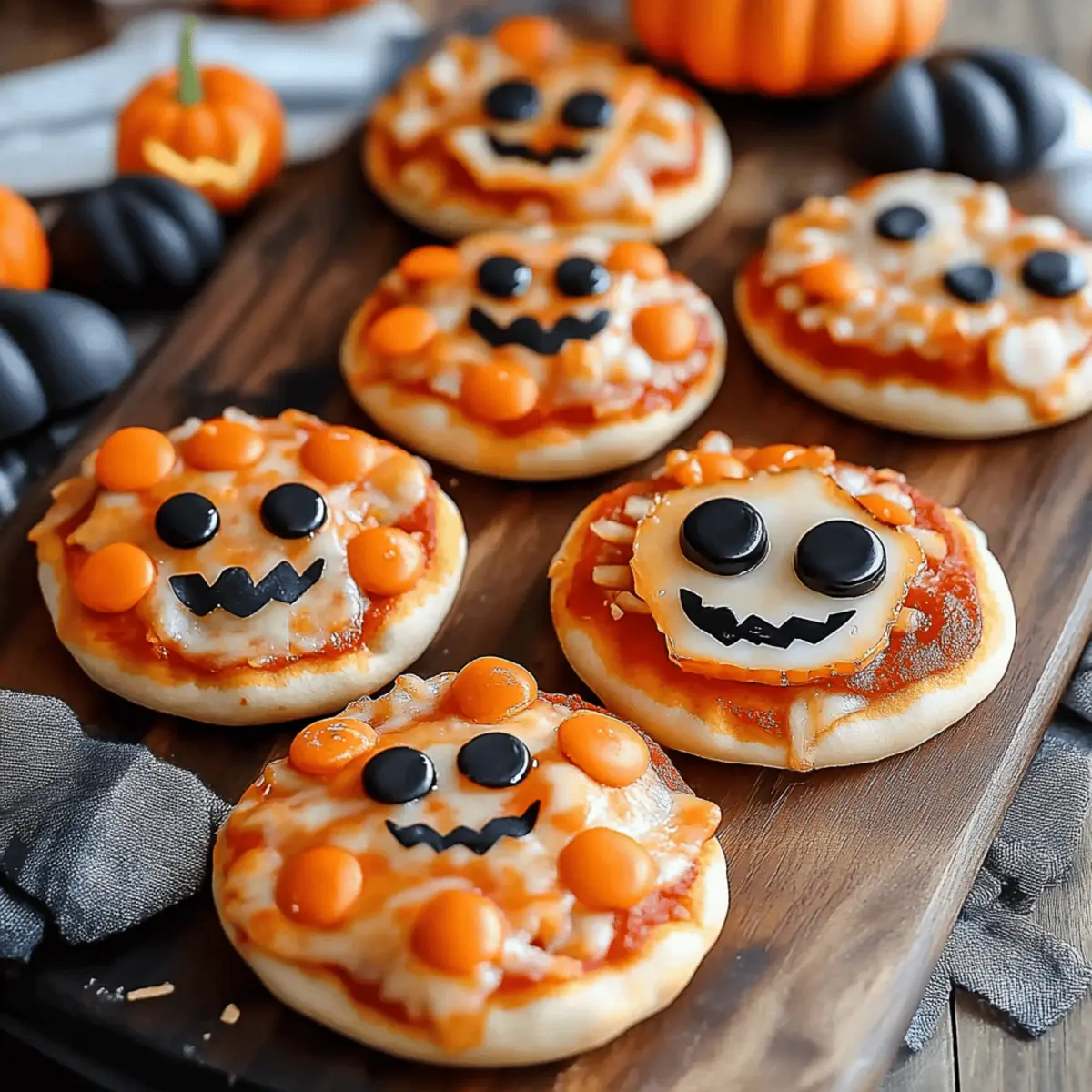 Mini Halloween Pizzas