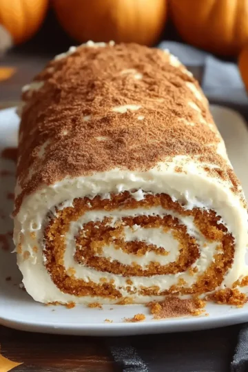 Pumpkin Spice Roll Cake