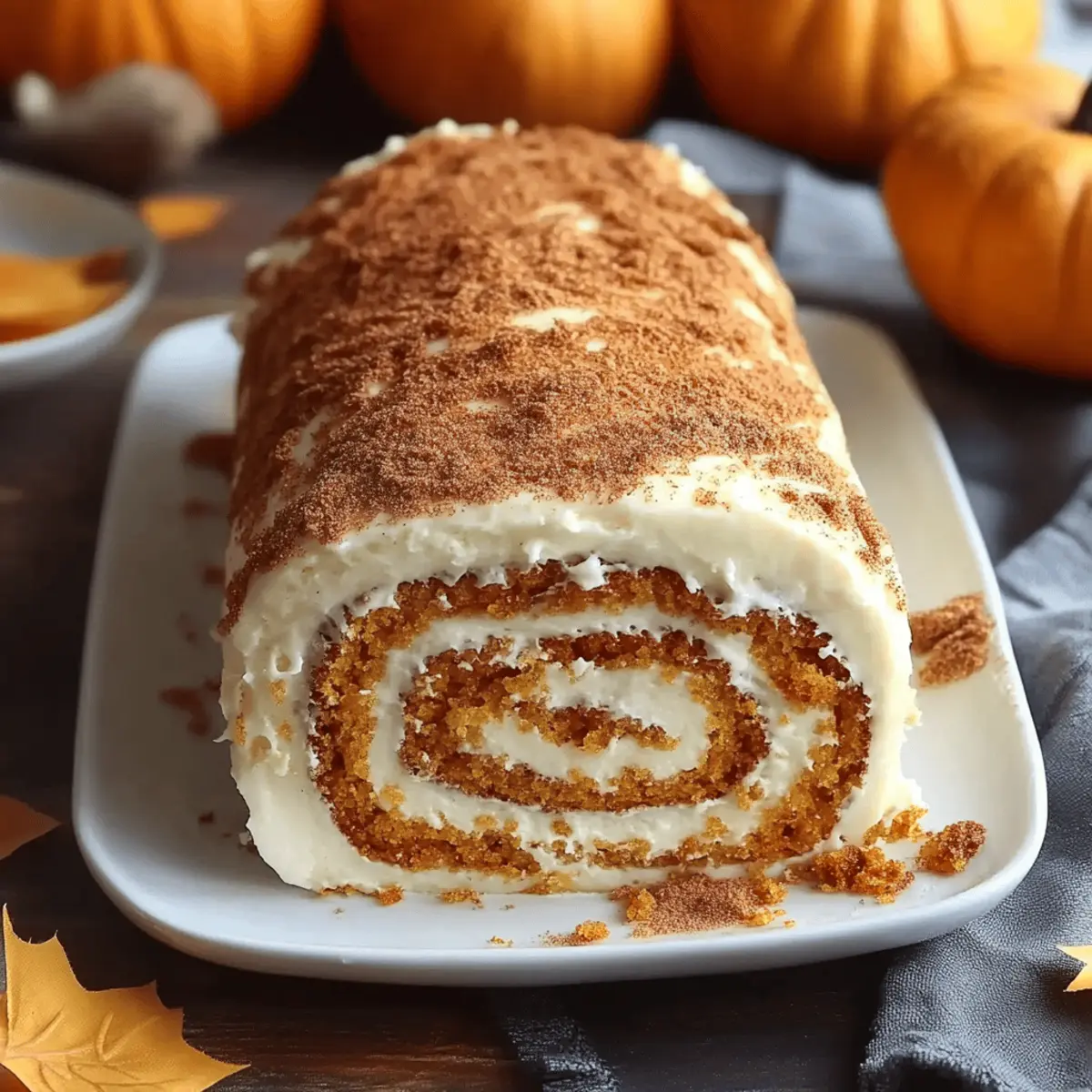 Pumpkin Spice Roll Cake