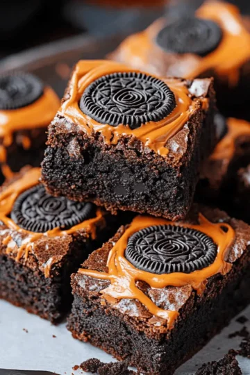 Spooky Halloween Oreo Brownies