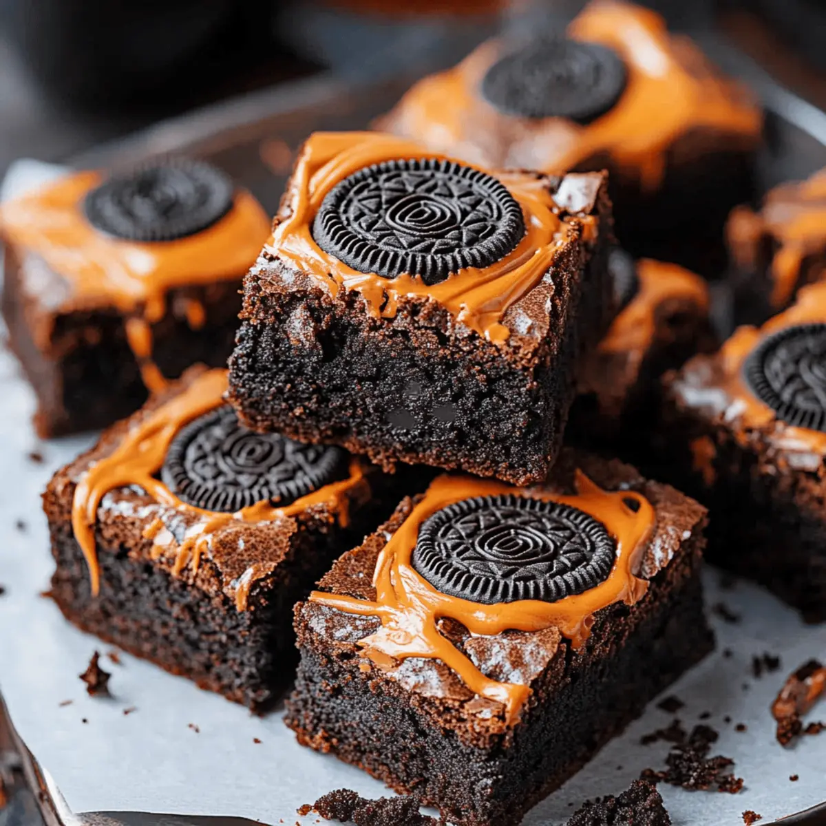 Spooky Halloween Oreo Brownies