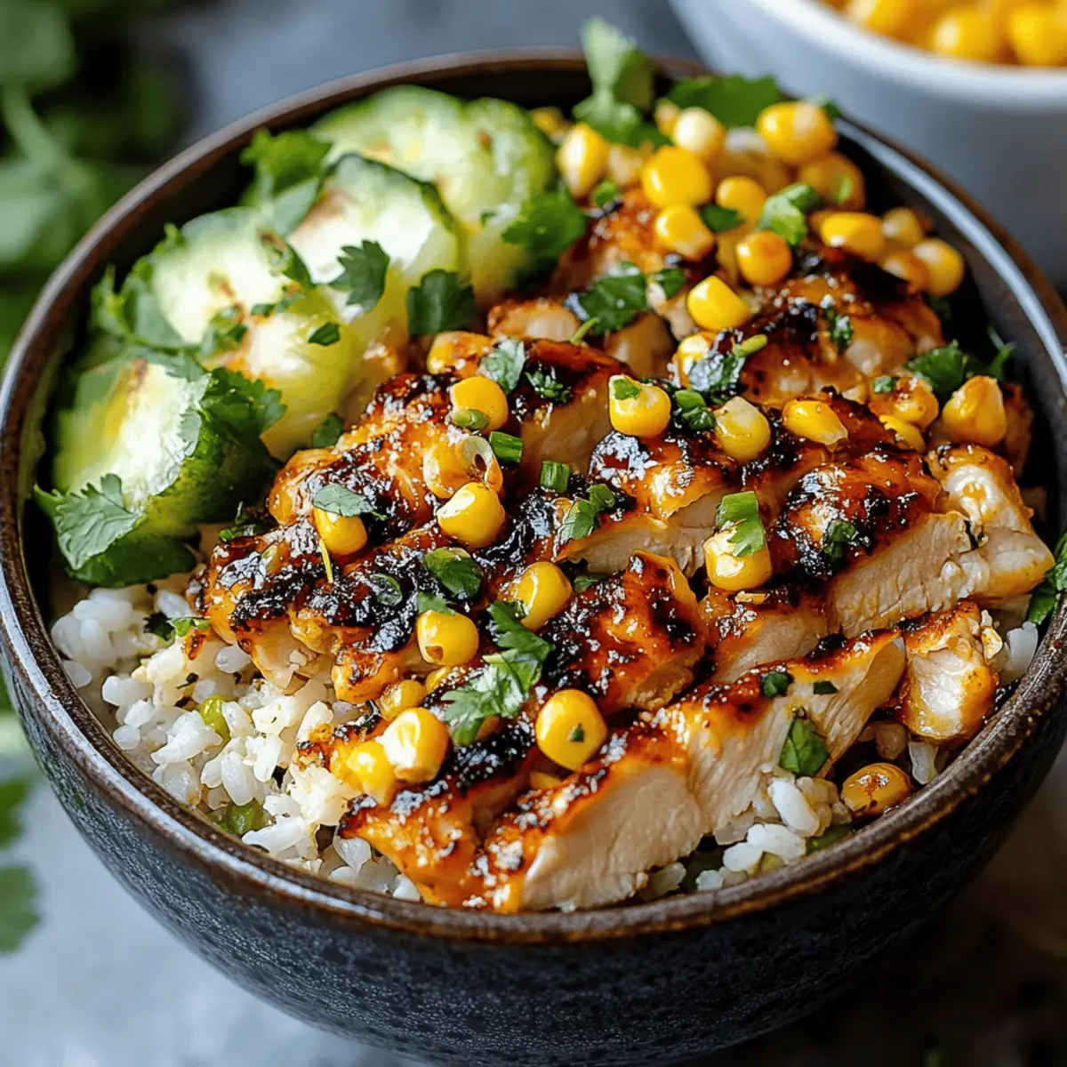 Street Corn Chicken Rice Bowl