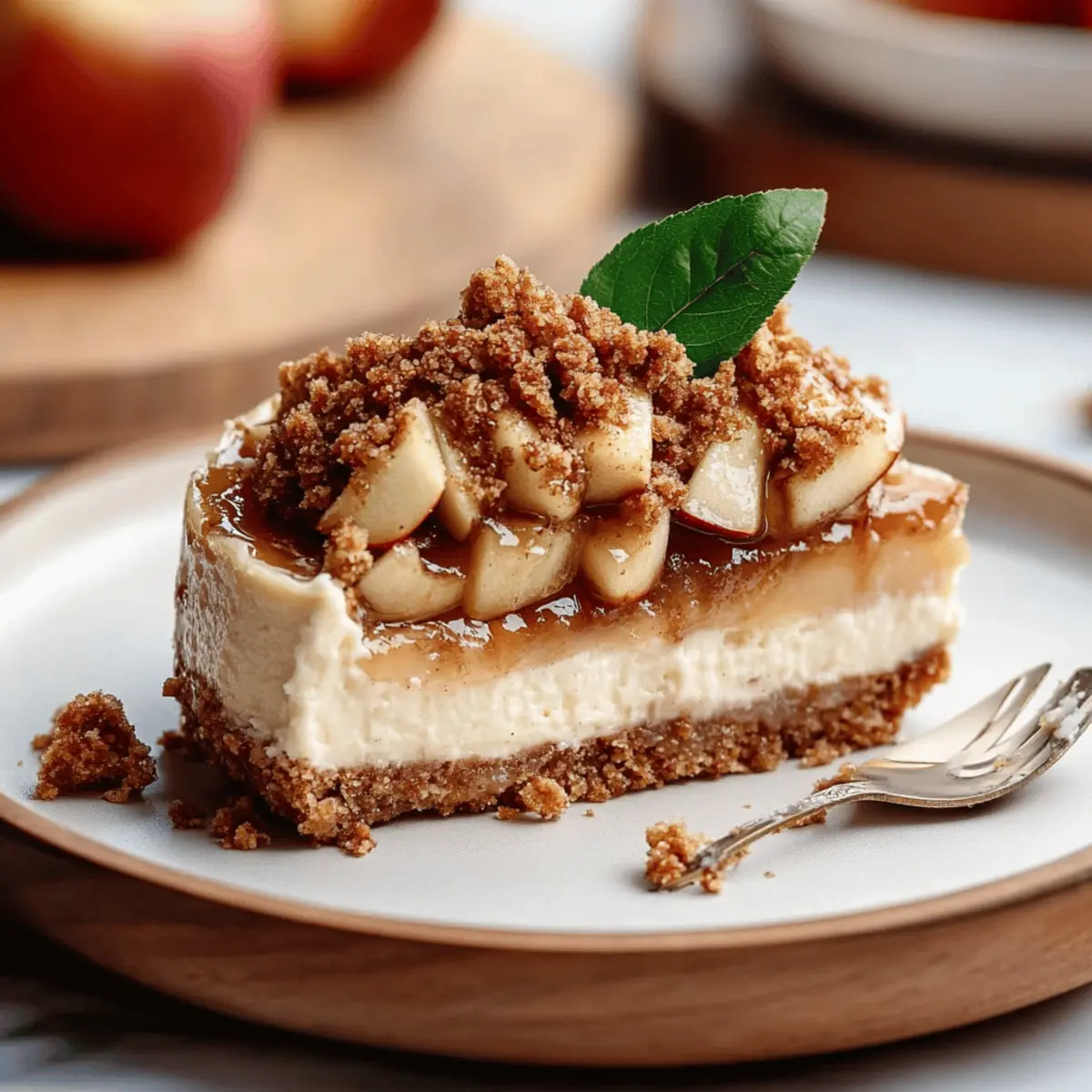 Vegan Apple Crumble Cheesecake
