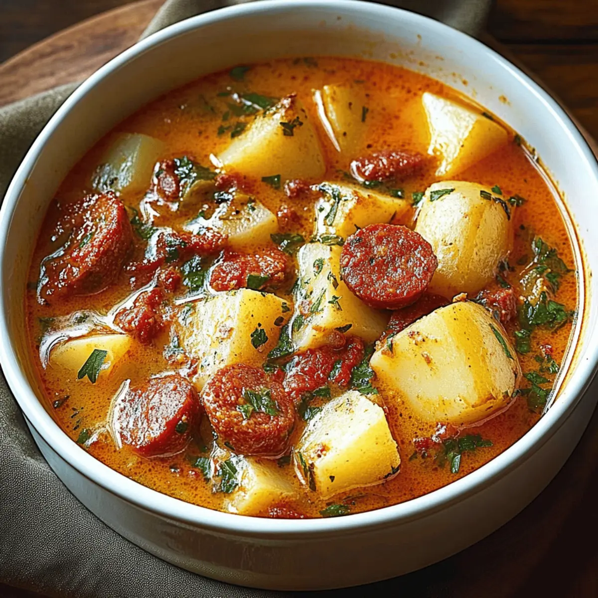 Spanish Potato Soup Chorizo