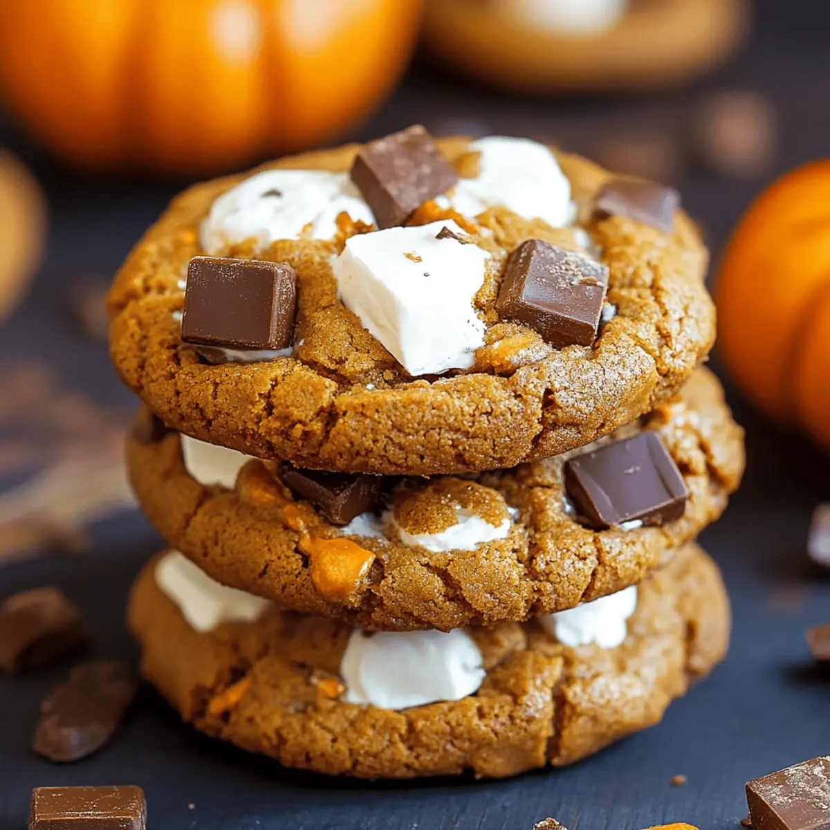 Pumpkin S'mores Cookies