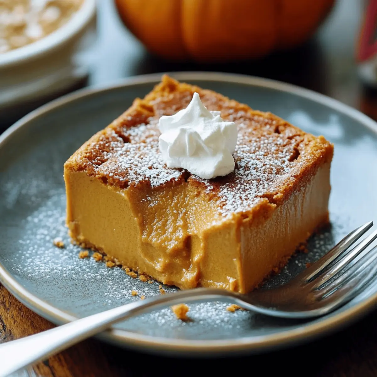 Pumpkin Magic Custard Cake