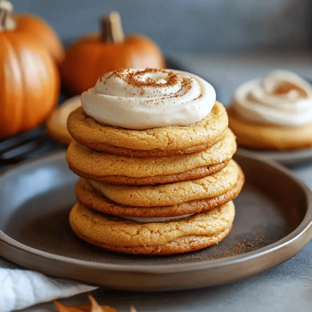 Soft Pumpkin Cookies with Cream Cheese Frosting