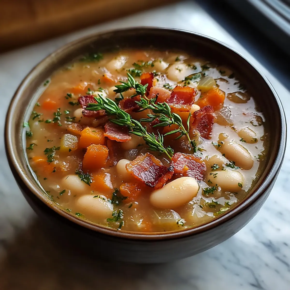 Bacon and White Bean Soup
