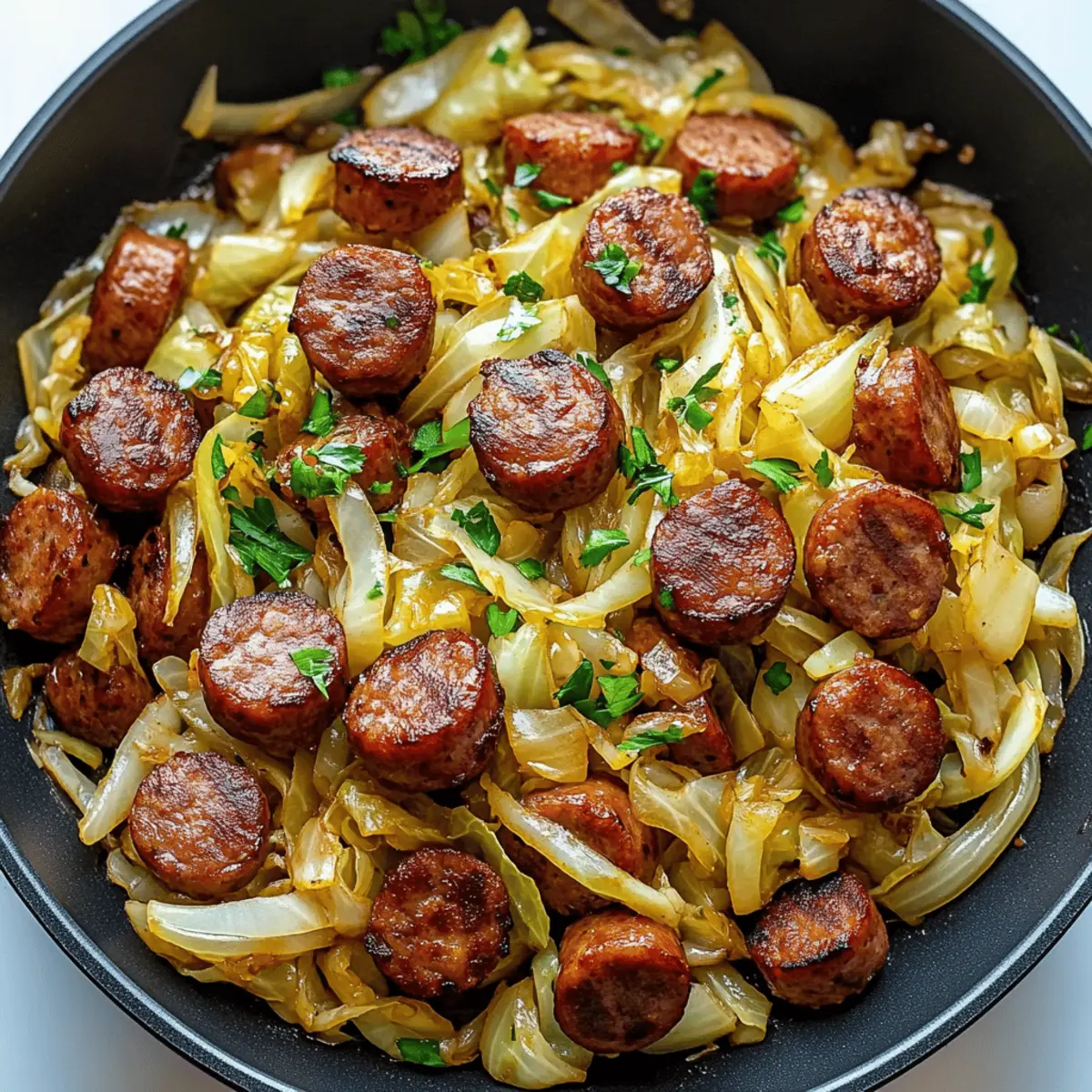 Beef Sausage Cabbage Stir Fry