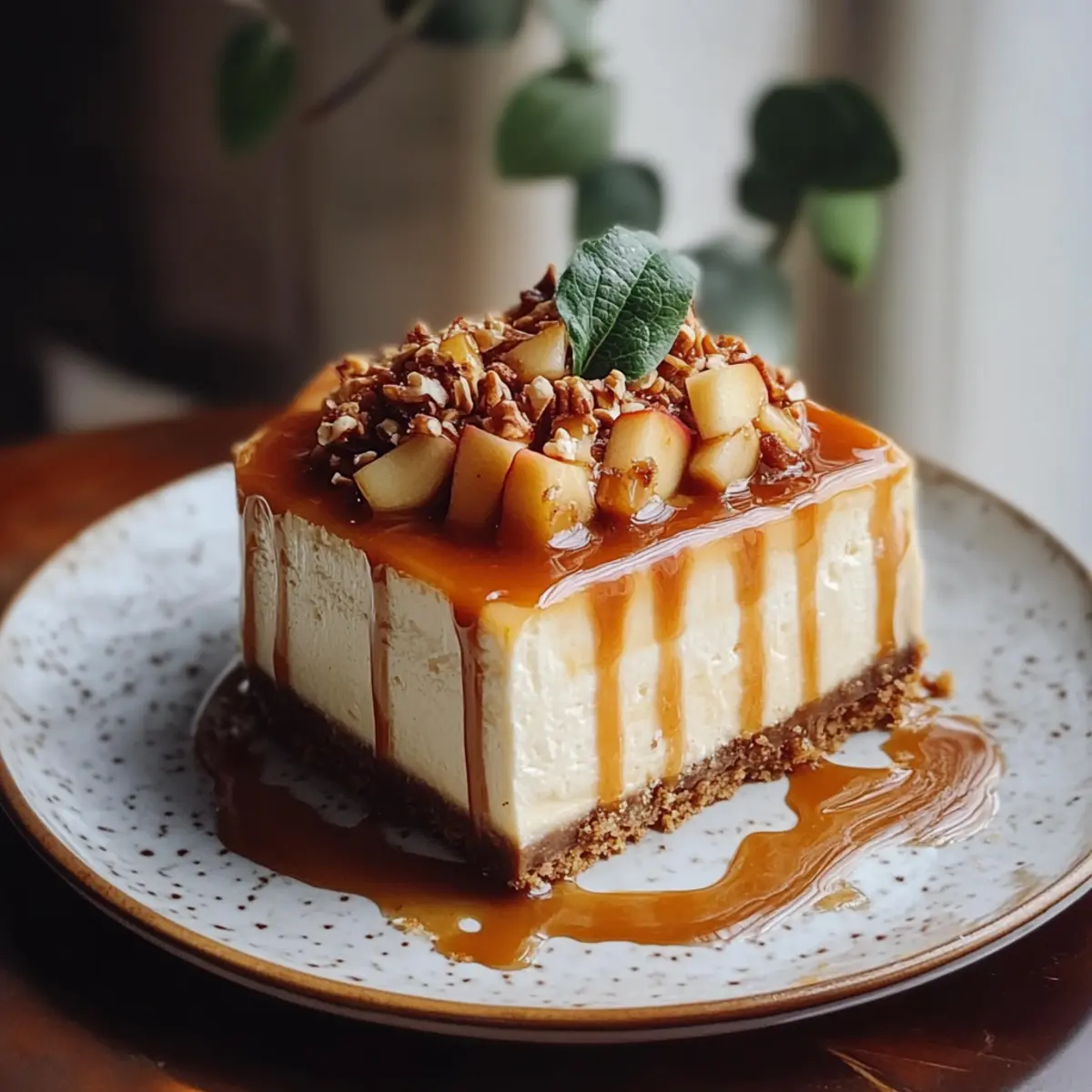 Caramel Pumpkin Apple Cheesecake