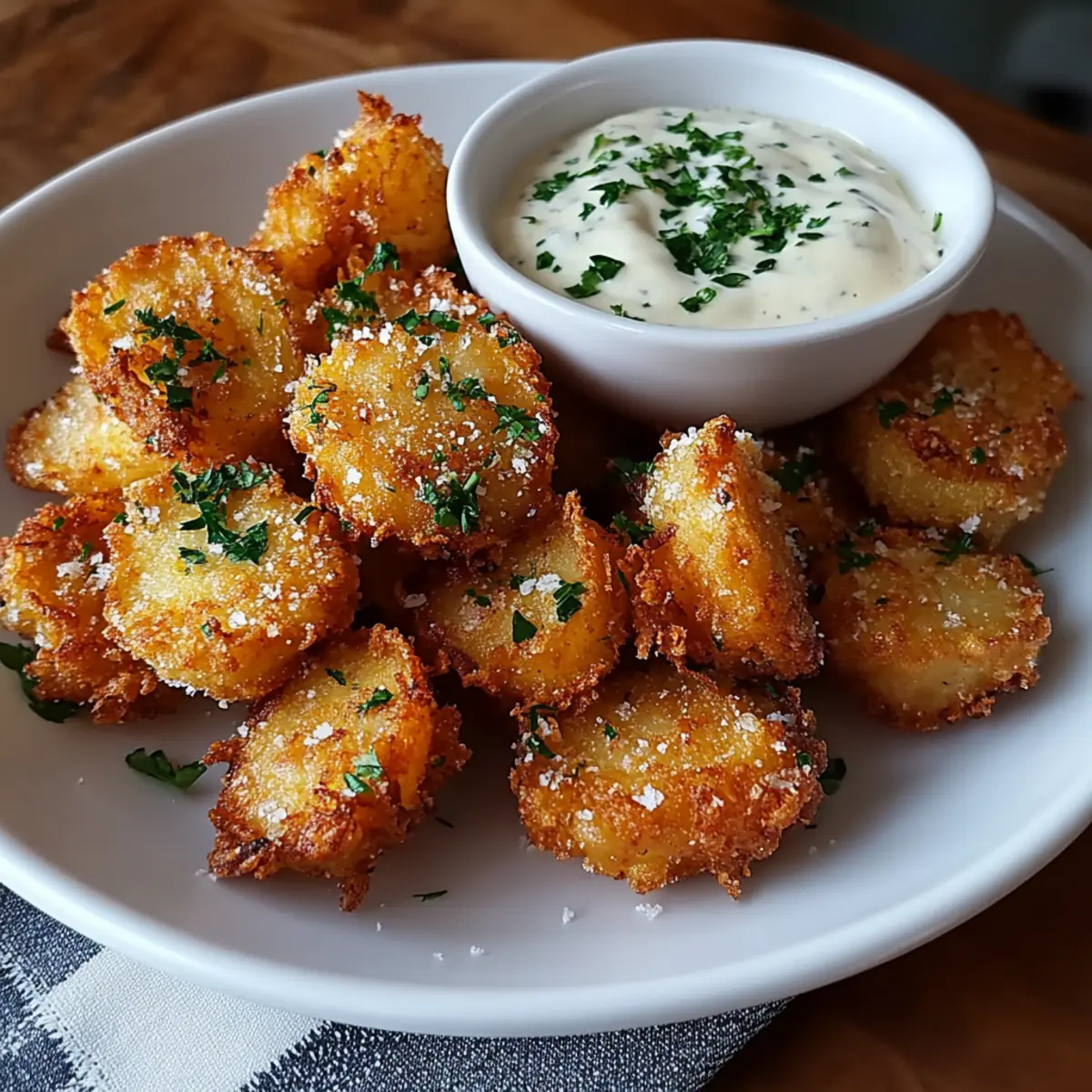 Champignons Frits Croustillants avec Sauce Ranch Maison