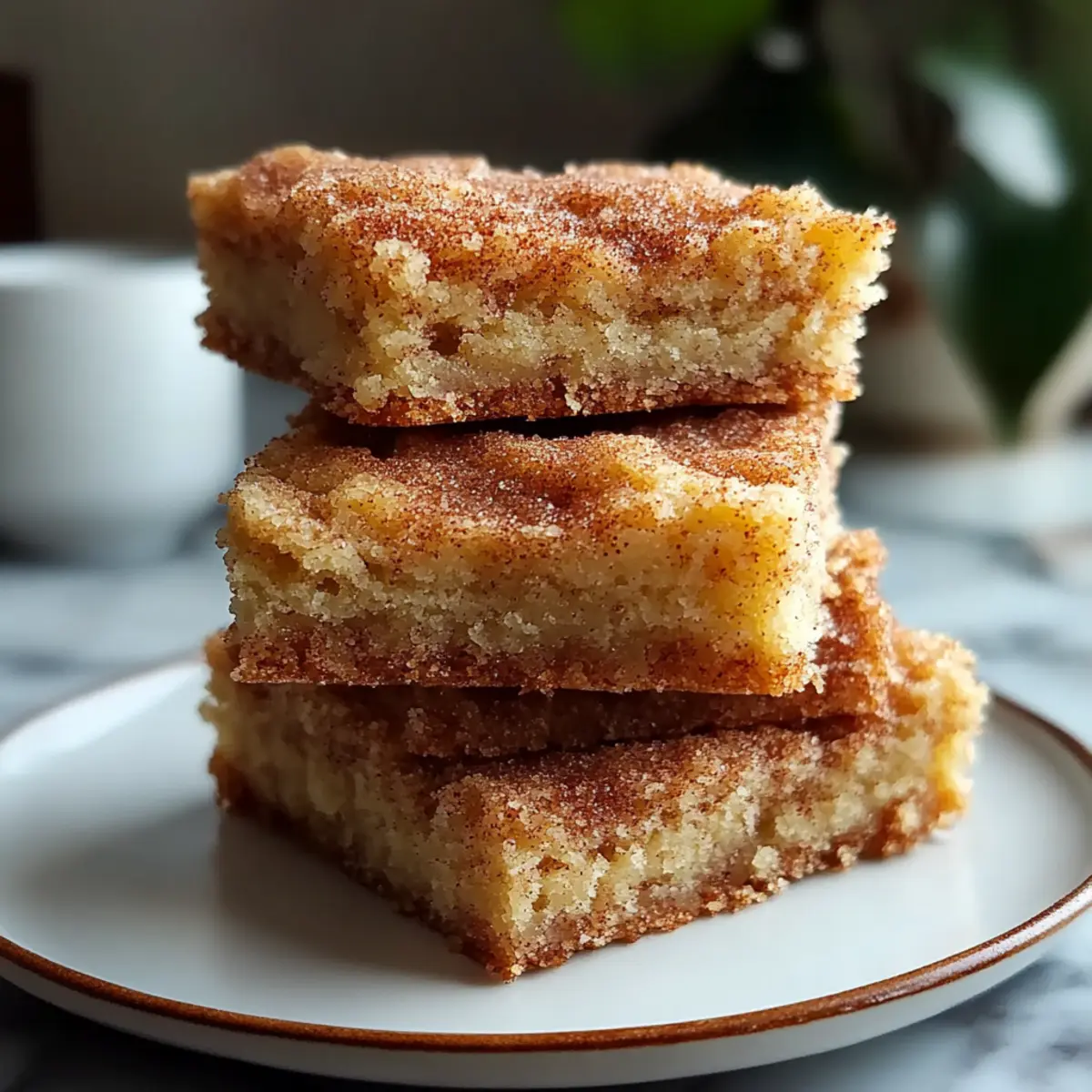 Chewy Snickerdoodle Cookie Bars
