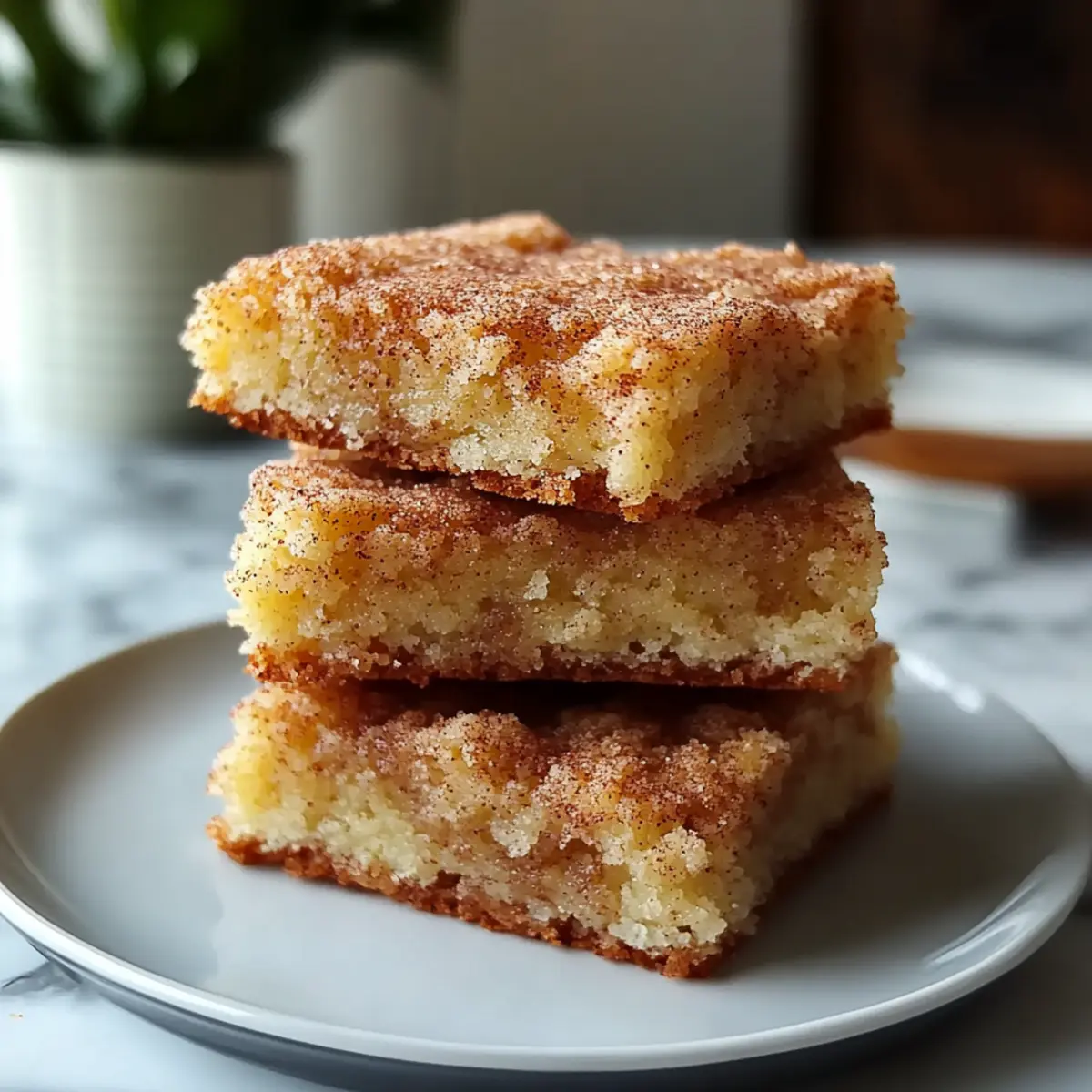 Chewy Snickerdoodle Cookie Bars