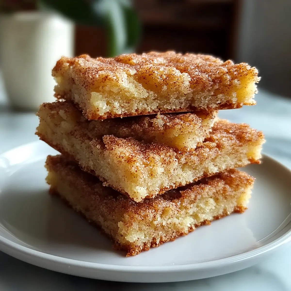 Chewy Snickerdoodle Cookie Bars