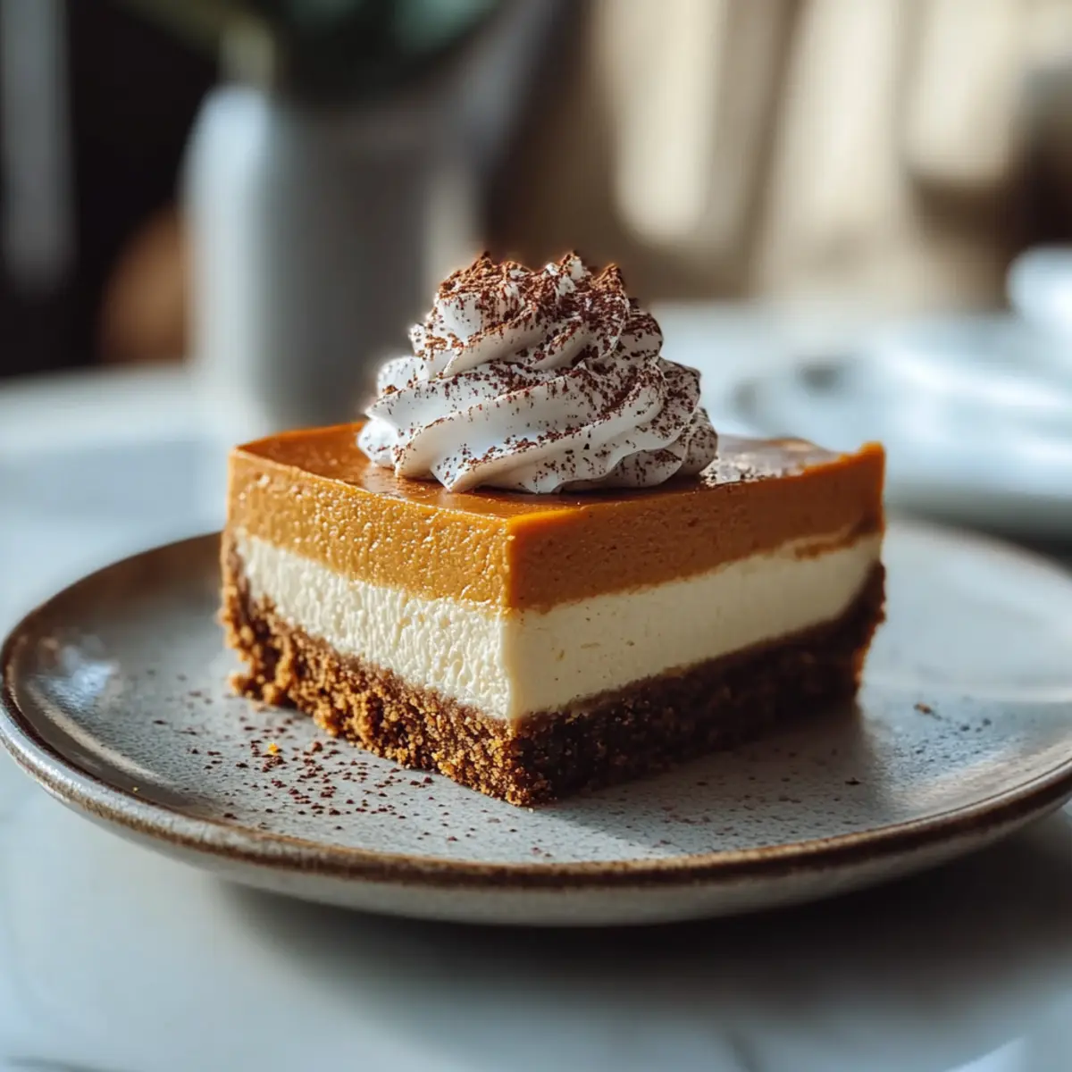 Creamy No Bake Pumpkin Cheesecake
