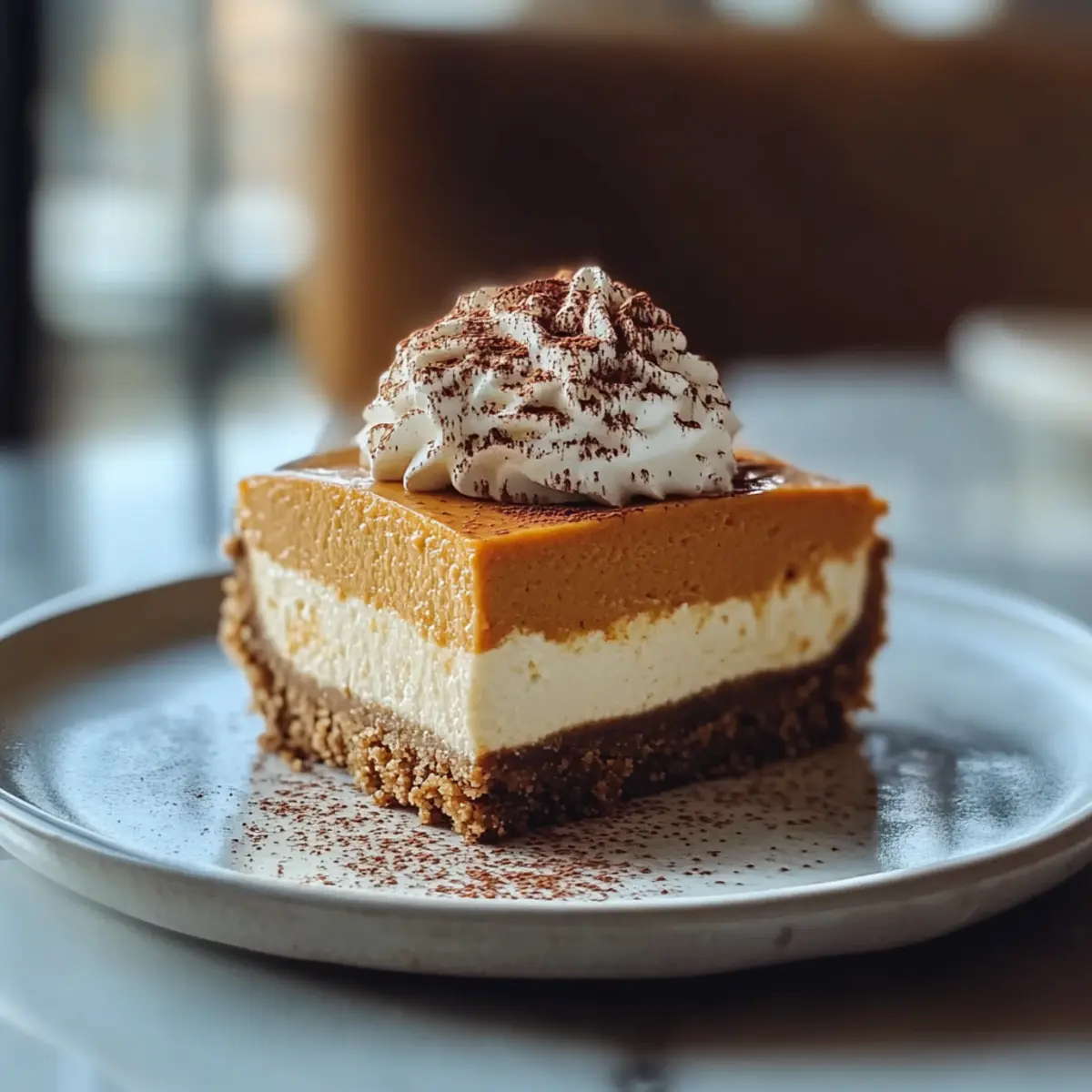 Creamy No Bake Pumpkin Cheesecake