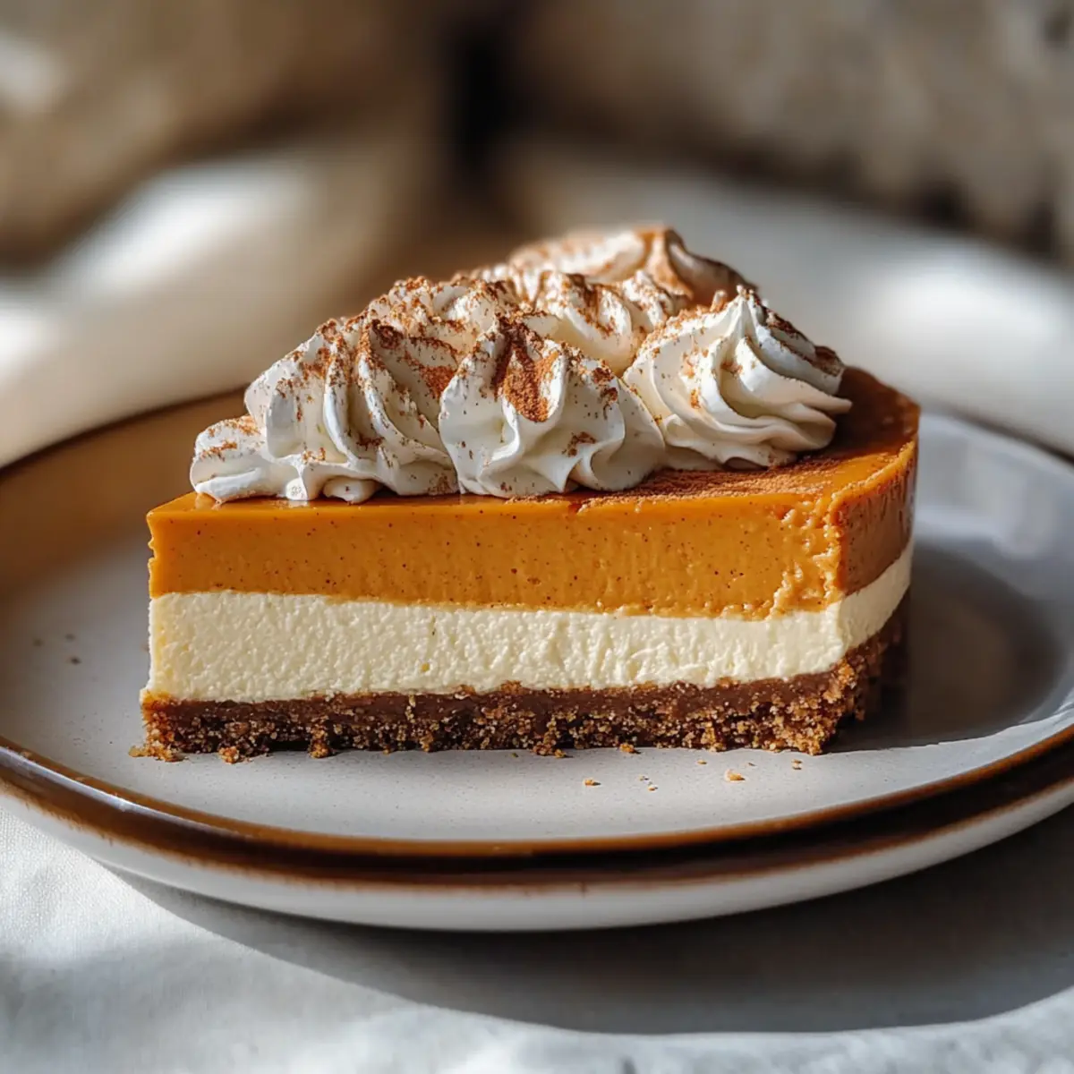 Creamy No Bake Pumpkin Pie Cheesecake