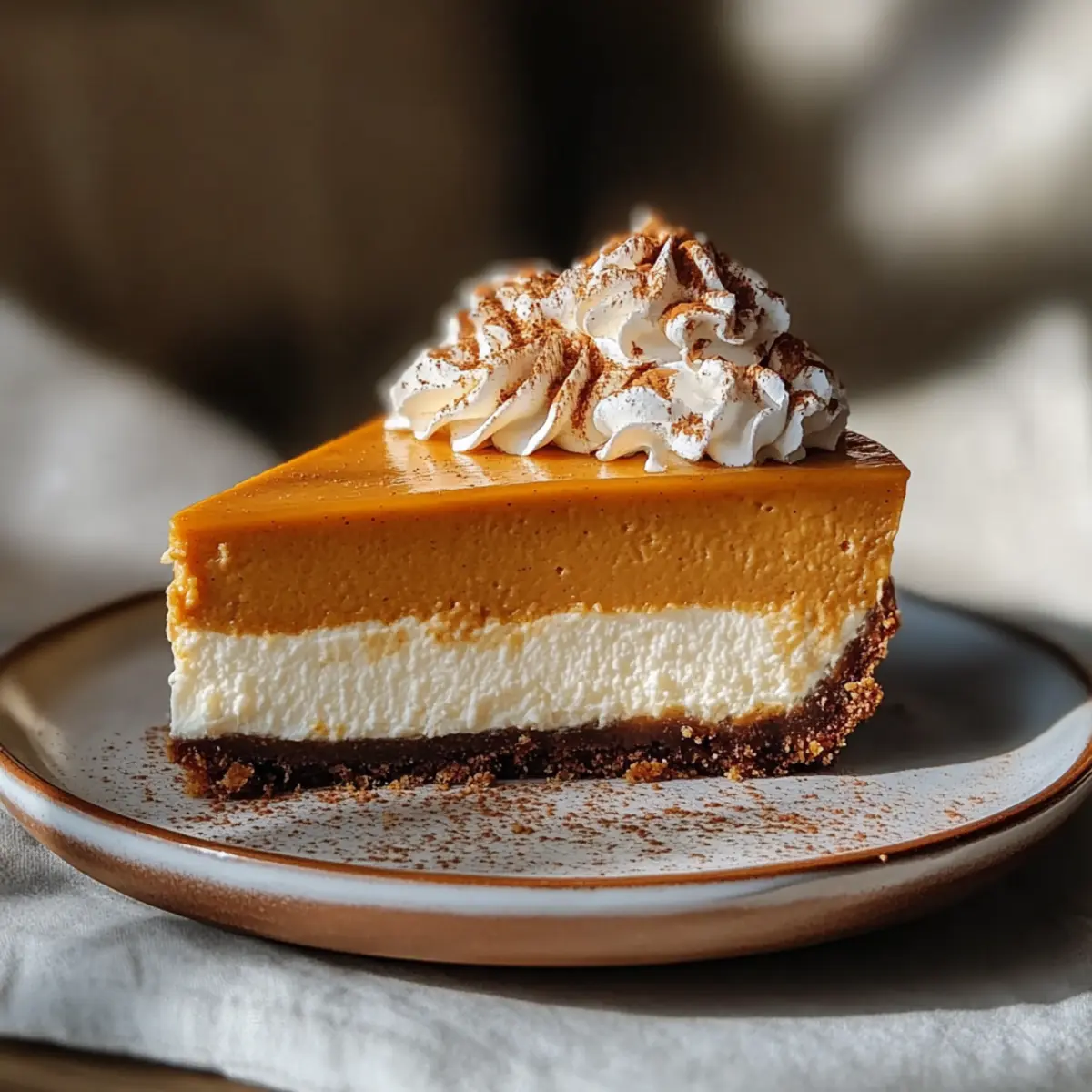 Creamy No Bake Pumpkin Pie Cheesecake