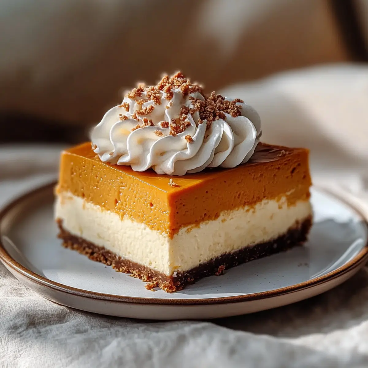 Creamy No Bake Pumpkin Pie Cheesecake