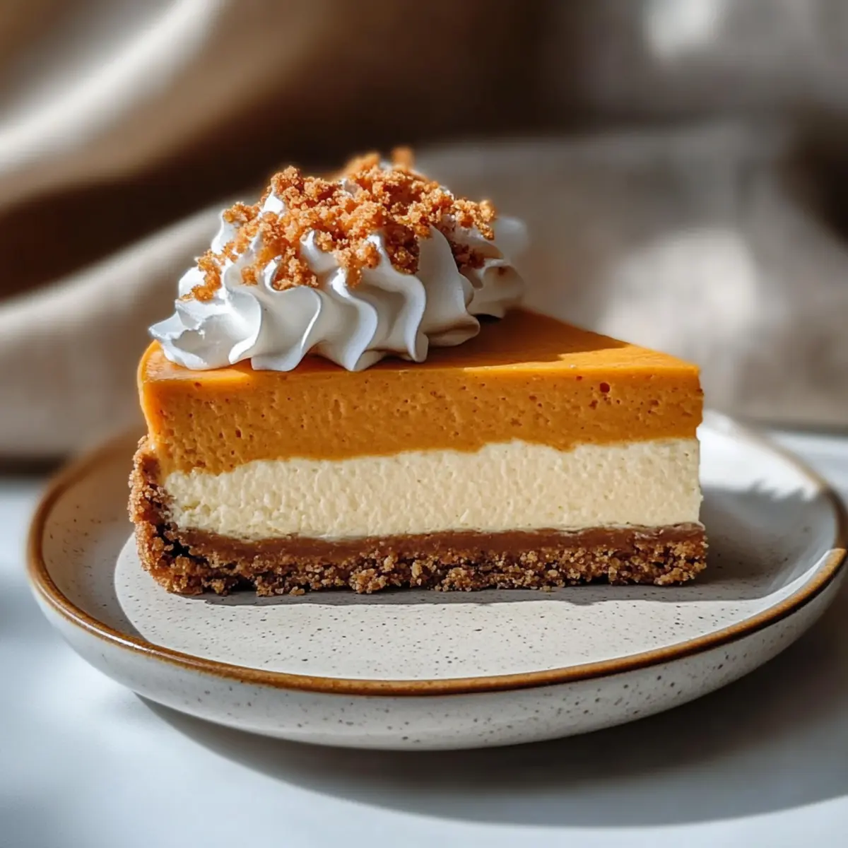 Creamy No Bake Pumpkin Pie Cheesecake
