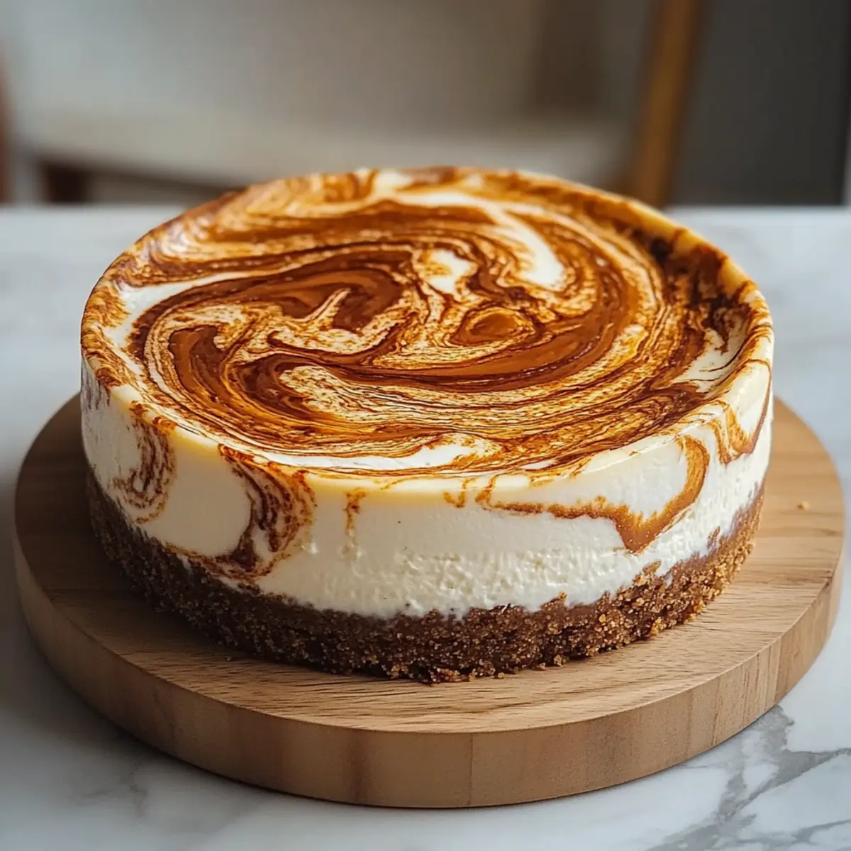 Creamy Pumpkin Swirl Cheesecake
