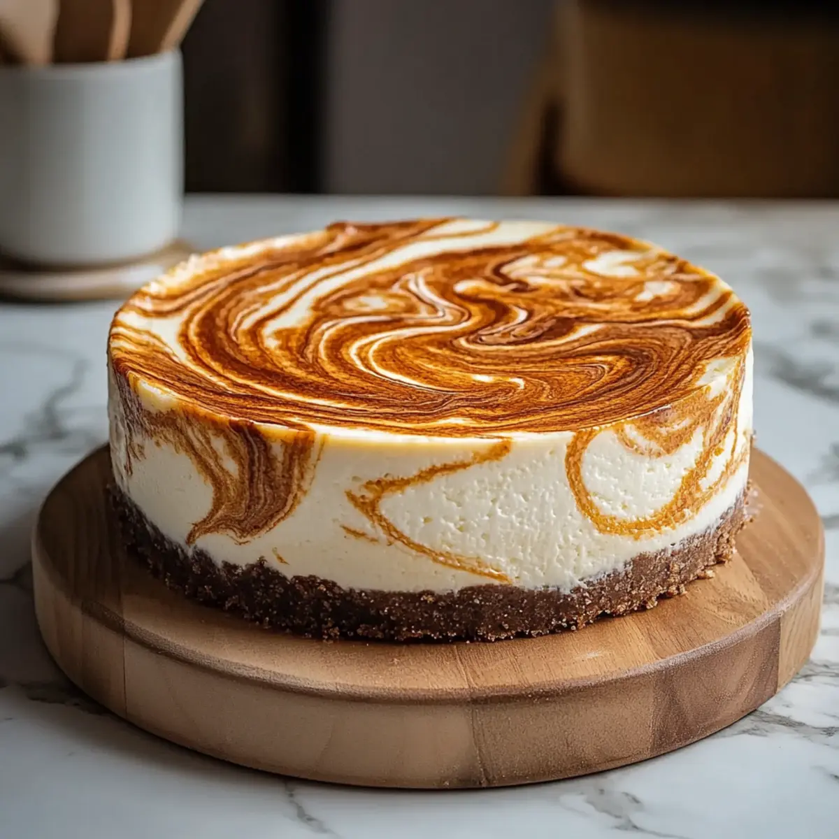 Creamy Pumpkin Swirl Cheesecake