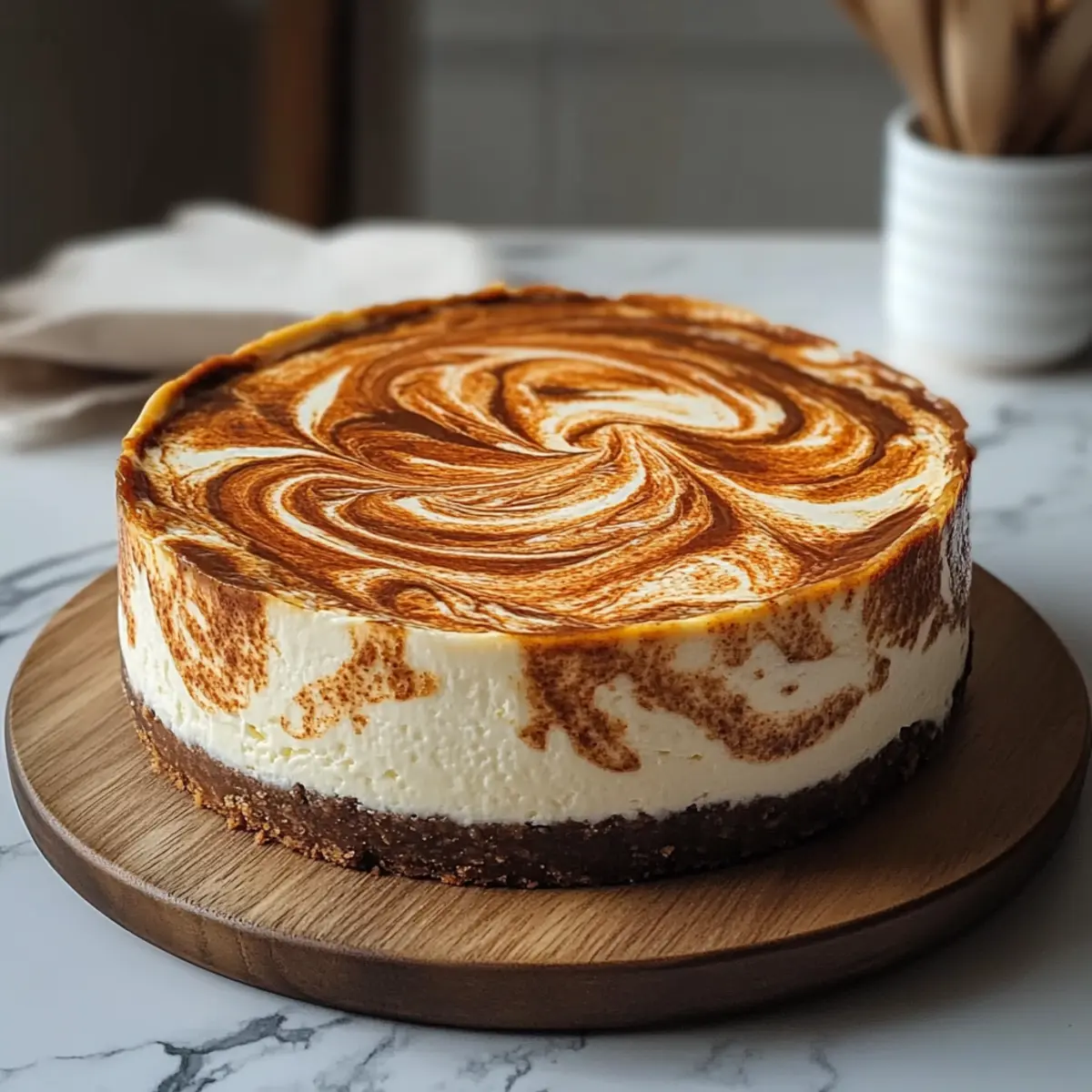 Creamy Pumpkin Swirl Cheesecake