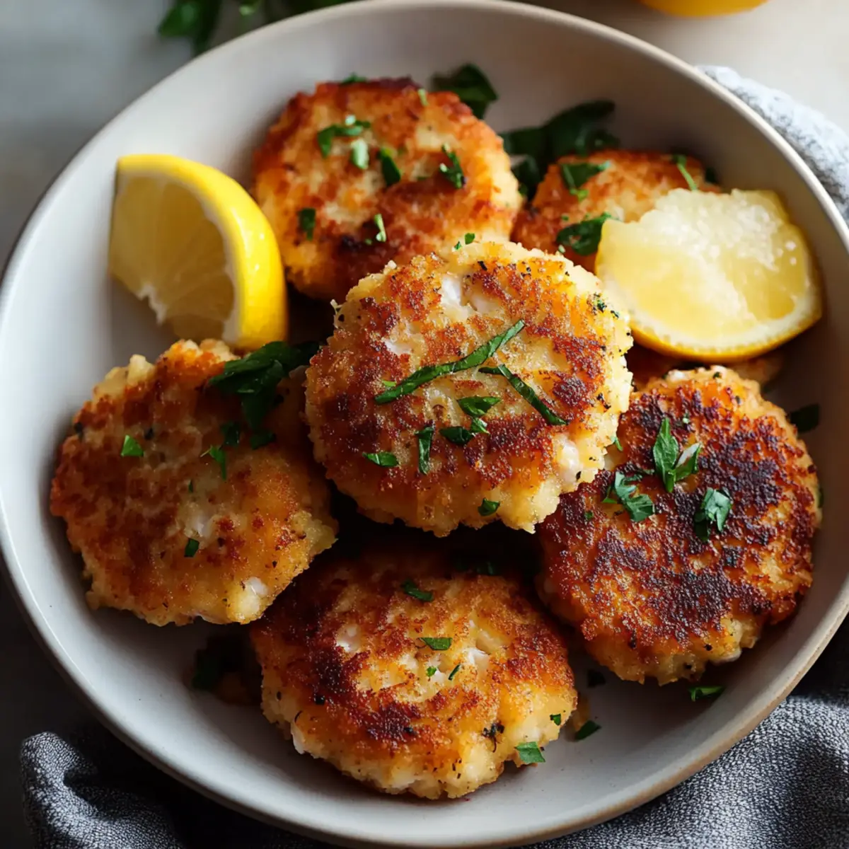 Crispy Salmon Cakes with Lemon