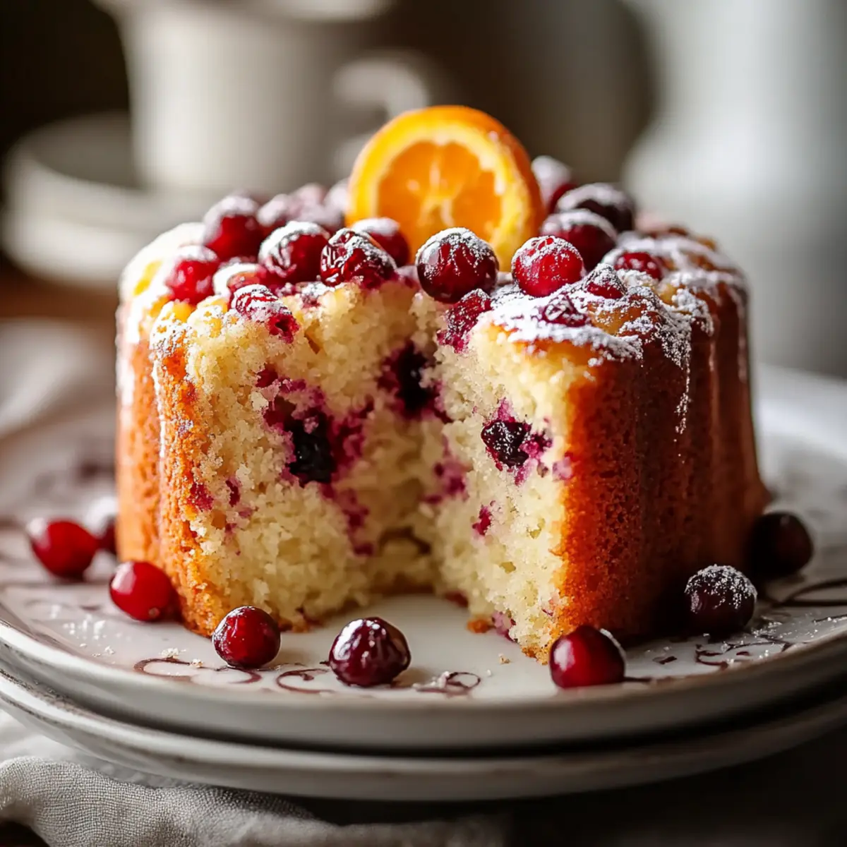 Fluffy Cranberry Orange Breakfast Cake