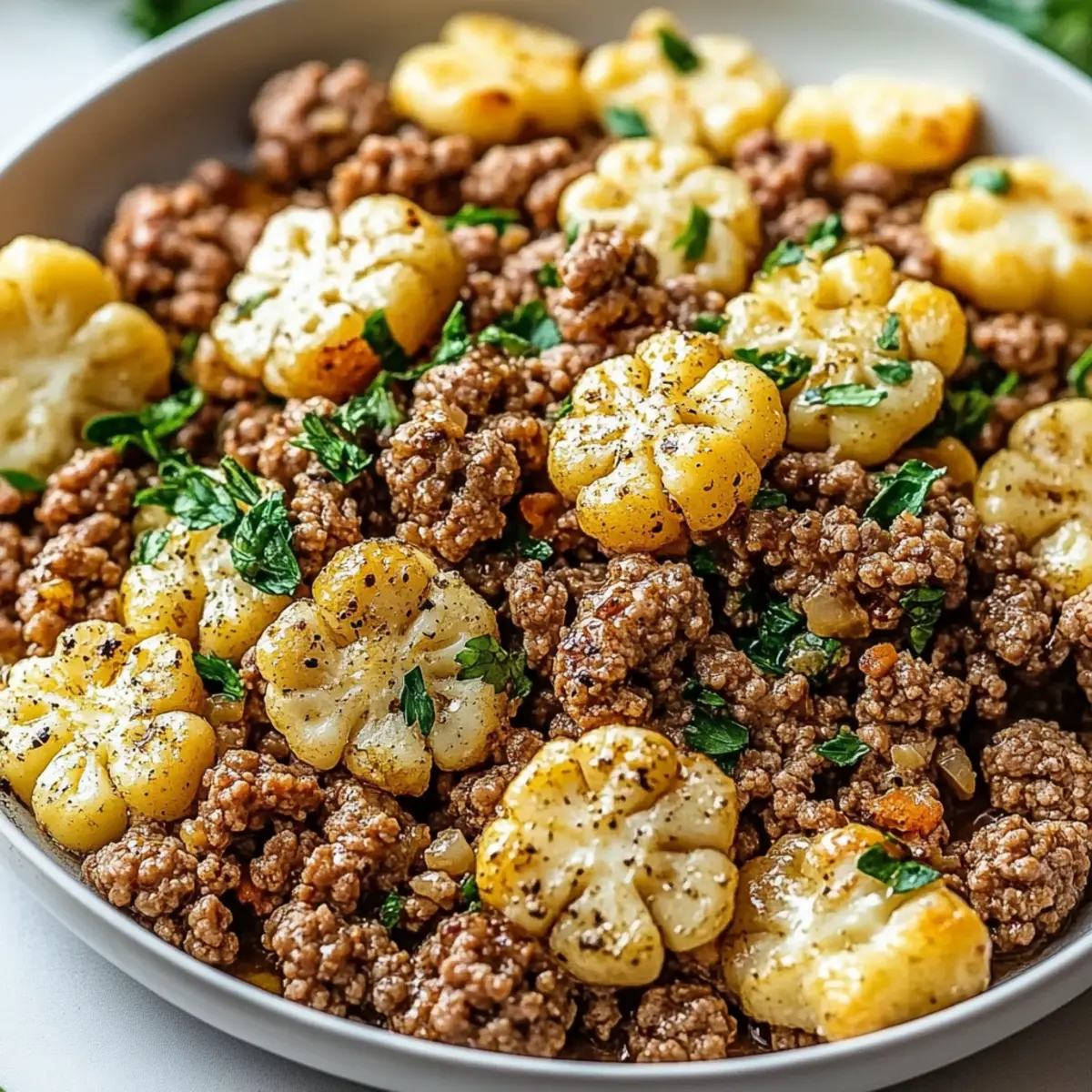 Garlic Butter Ground Turkey Skillet