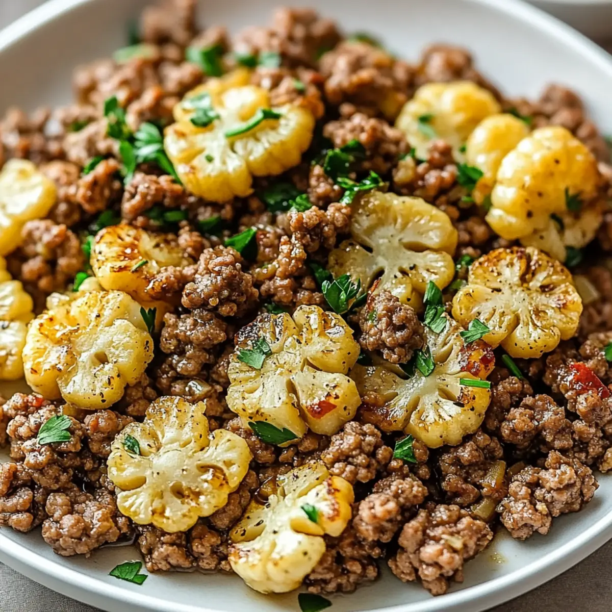 Garlic Butter Ground Turkey Skillet