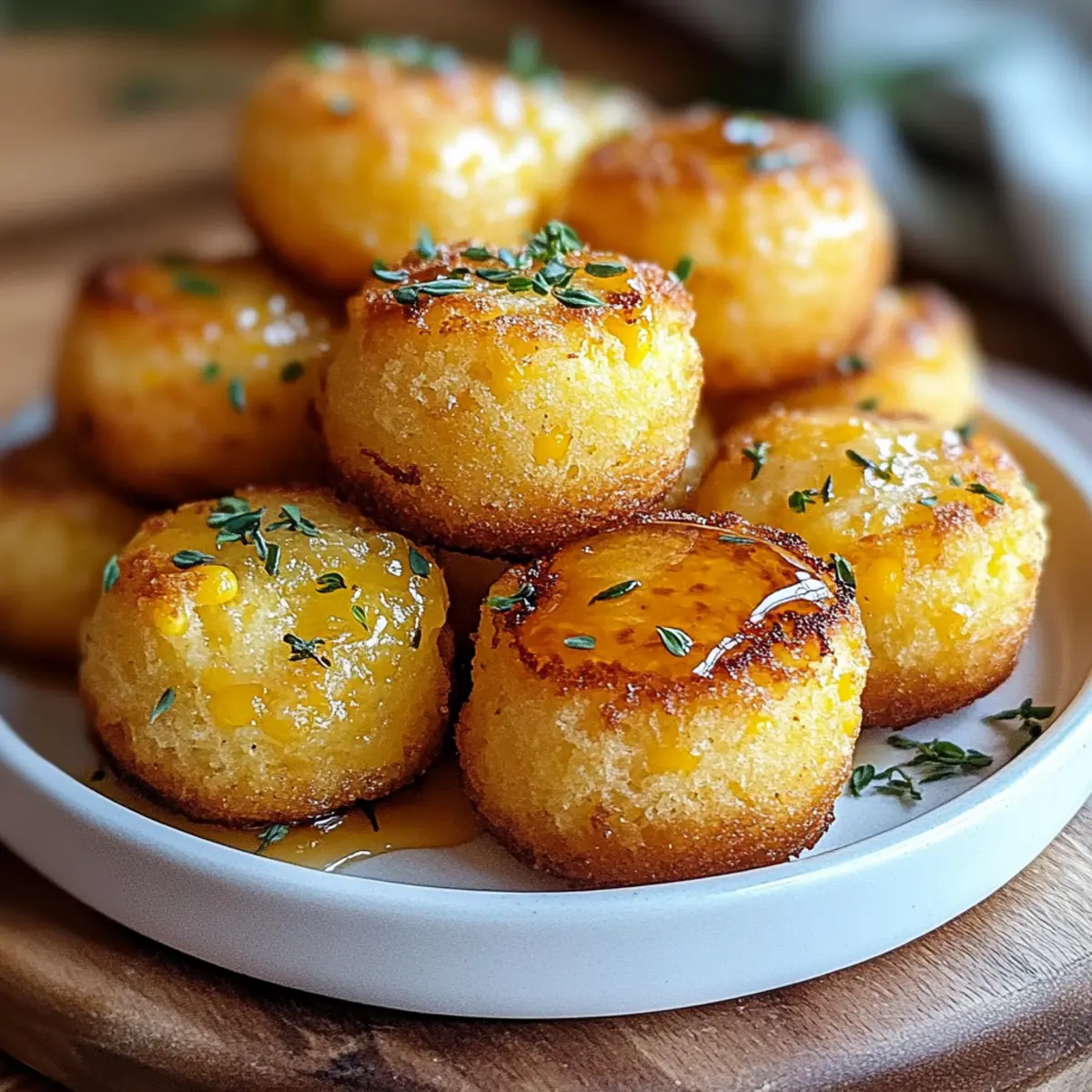 Honey Butter Cornbread Poppers