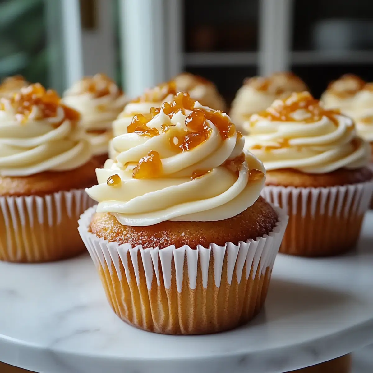 Honey Peach Cream Cheese Cupcakes