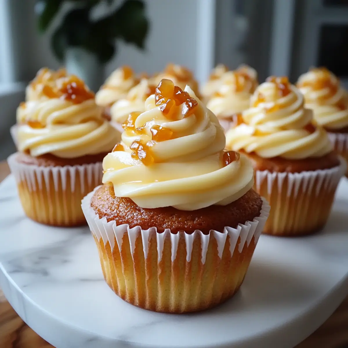 Honey Peach Cream Cheese Cupcakes