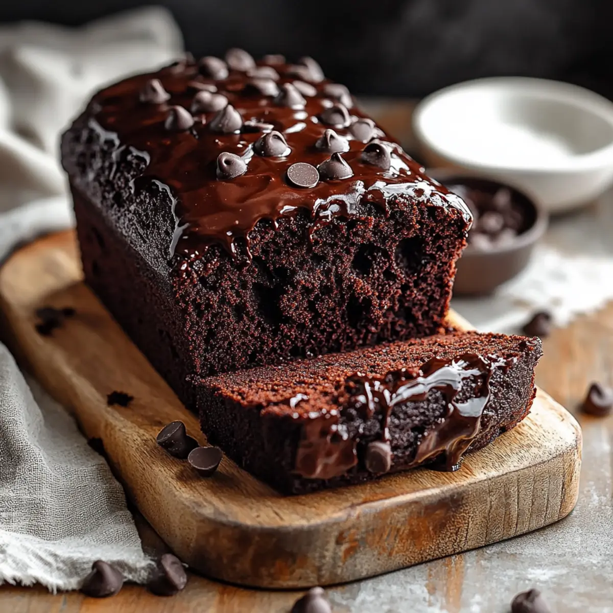 Hot Fudge Brownie Bread