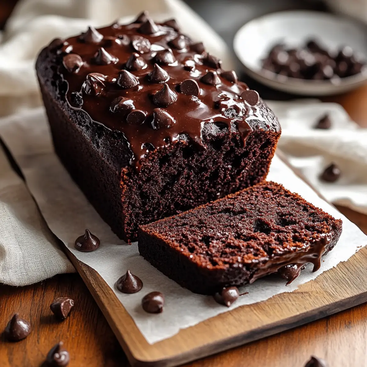 Hot Fudge Brownie Bread