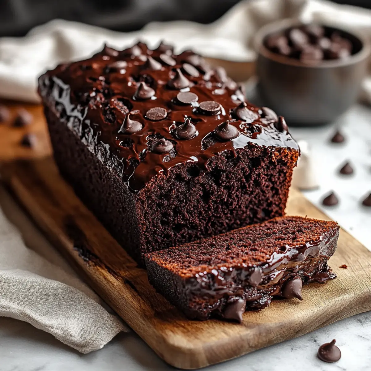 Hot Fudge Brownie Bread