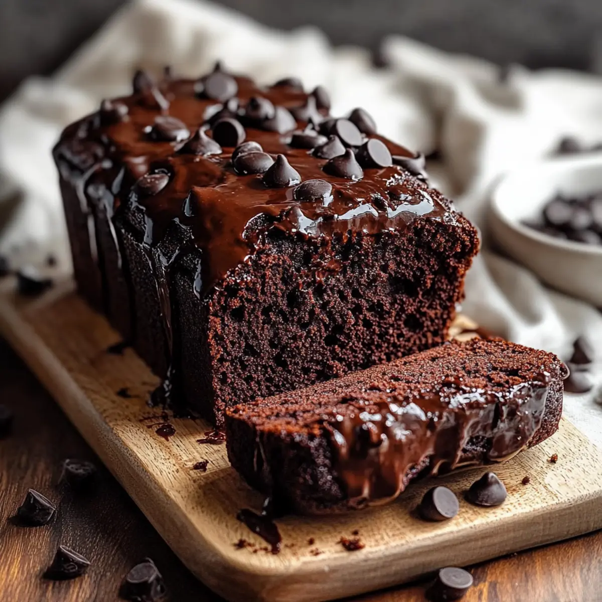 Hot Fudge Brownie Bread