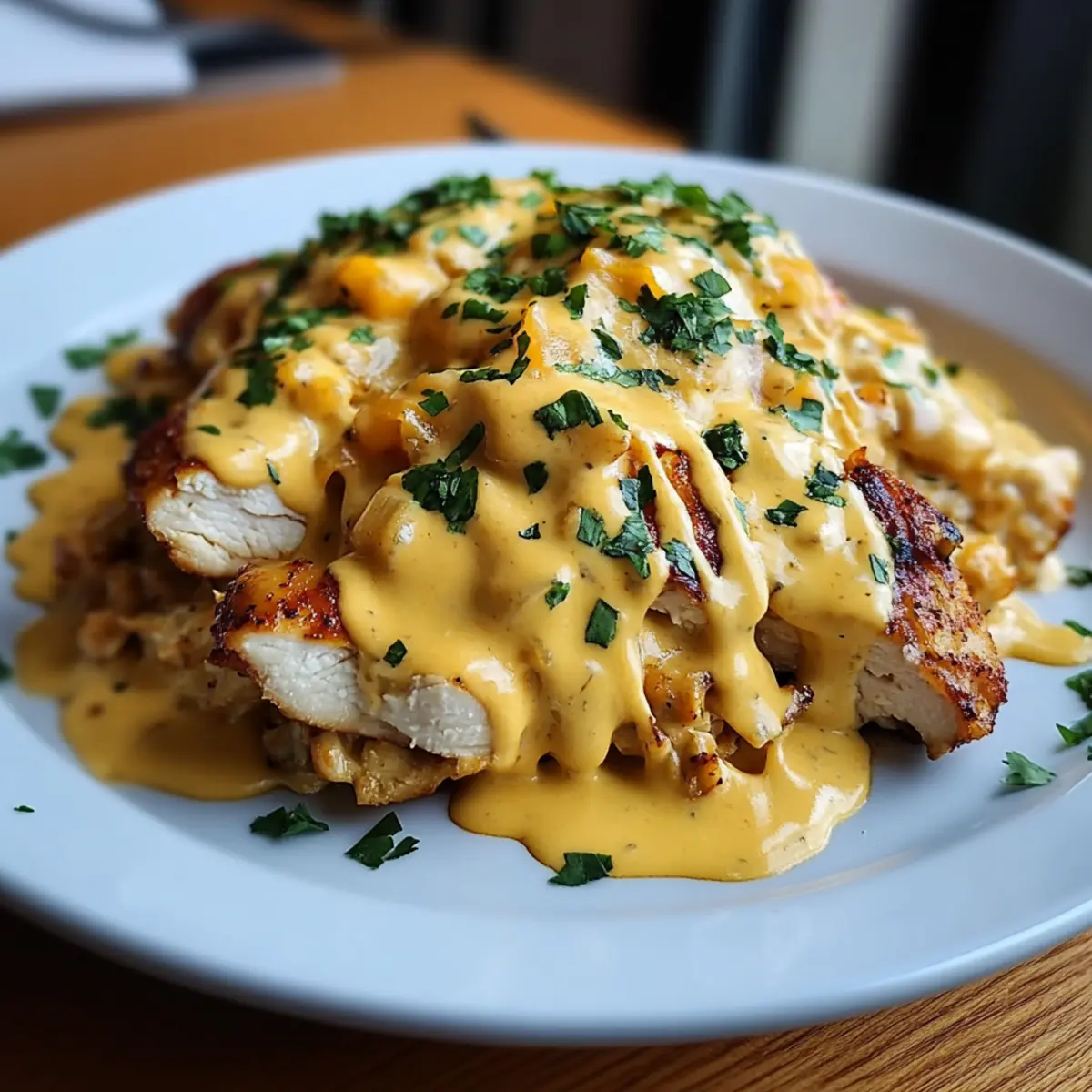 Mexican Chicken Smothered in Cheesy Sauce