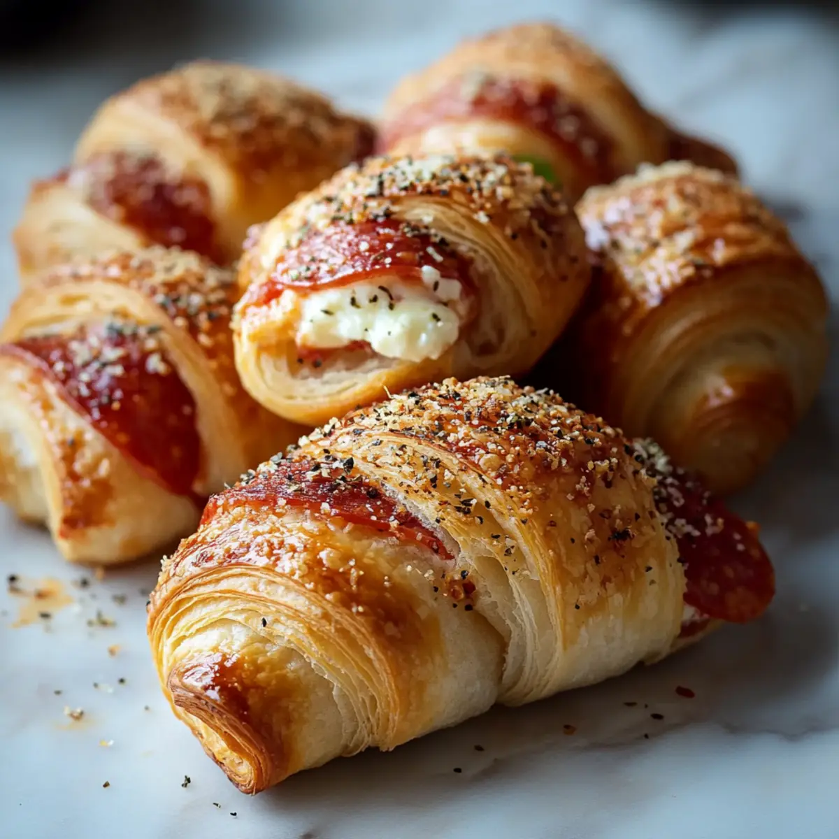Mozzarella Pepperoni Croissant Rolls