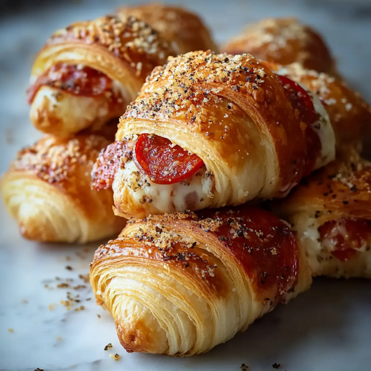 Mozzarella Pepperoni Croissant Rolls