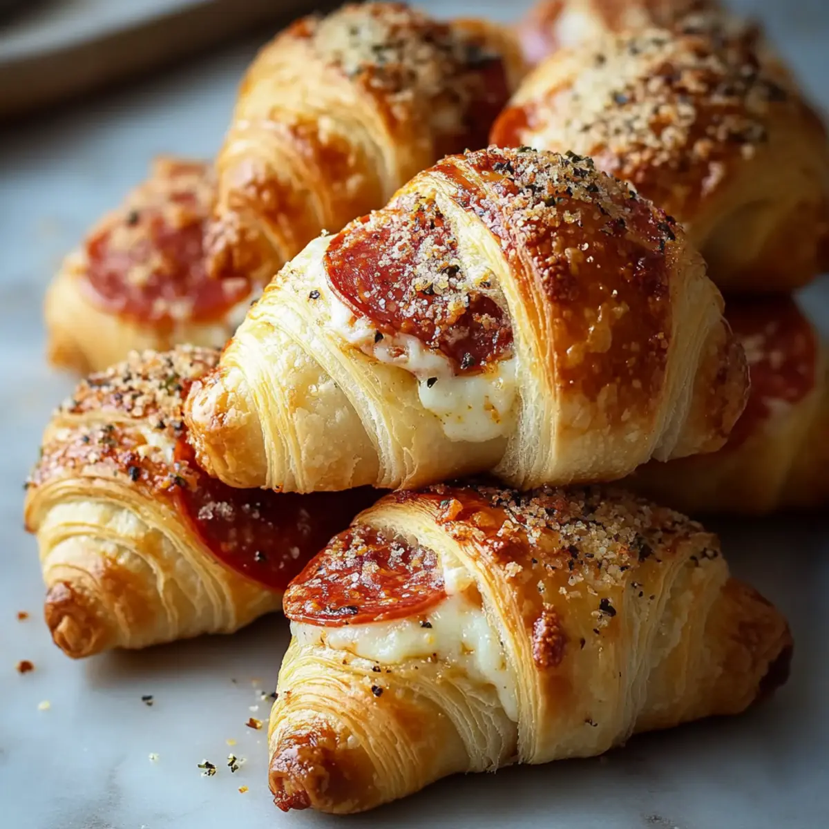 Mozzarella Pepperoni Croissant Rolls