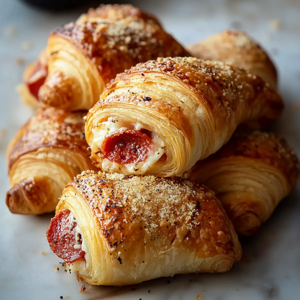 Mozzarella Pepperoni Croissant Rolls