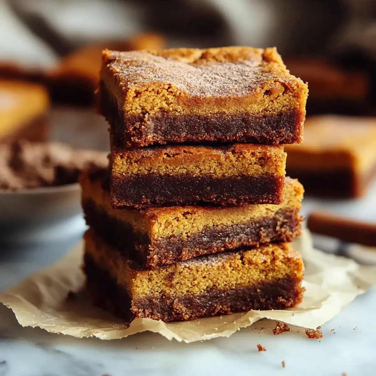 Pumpkin Spice Snickerdoodle Blondies