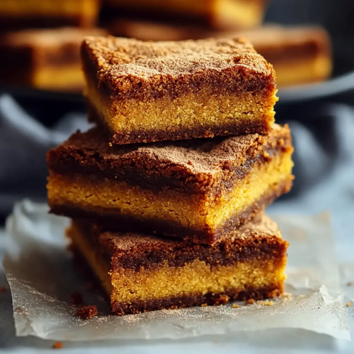 Pumpkin Spice Snickerdoodle Blondies